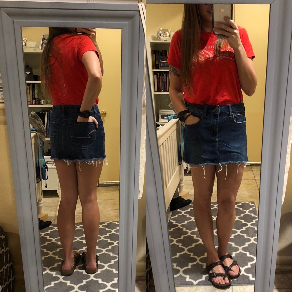 American Eagle Dark Denim Jean Skirt
